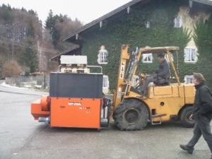 gebrauchter Shredder, gekauft 2009,Stapler am Limit